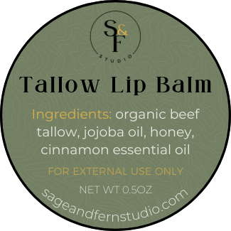 Tallow Lip Balm - 0.5oz Sweet Cinnamon