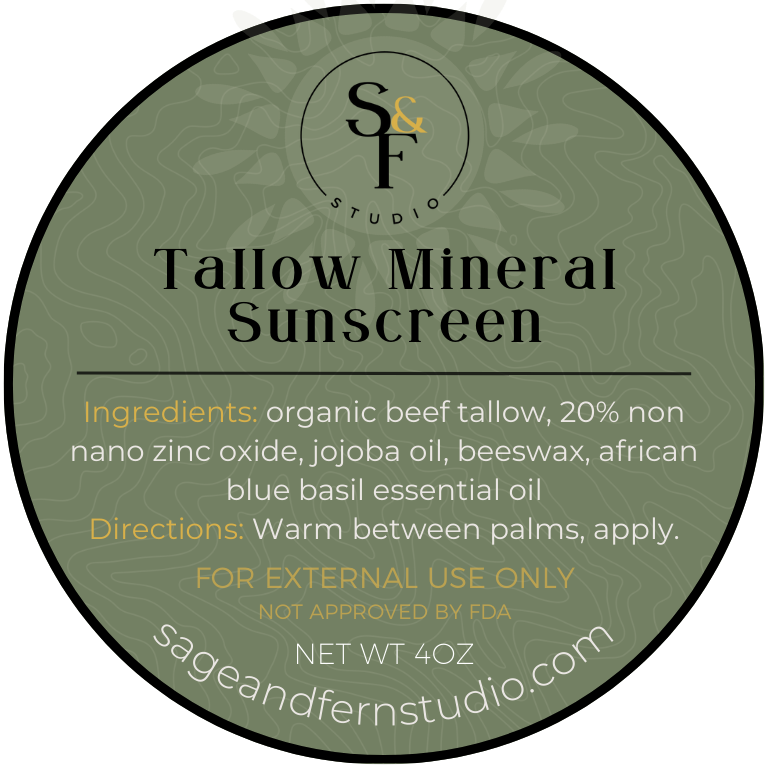 Tallow Mineral Sunscreen - 4oz Dark Opal